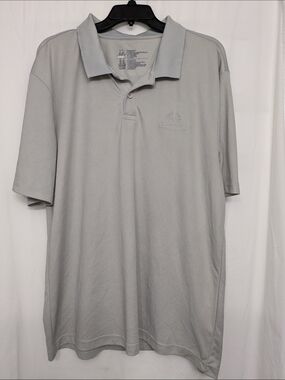 Realtree Gray Performance Polo Shirt Men’s 2XL Outdoor Casual